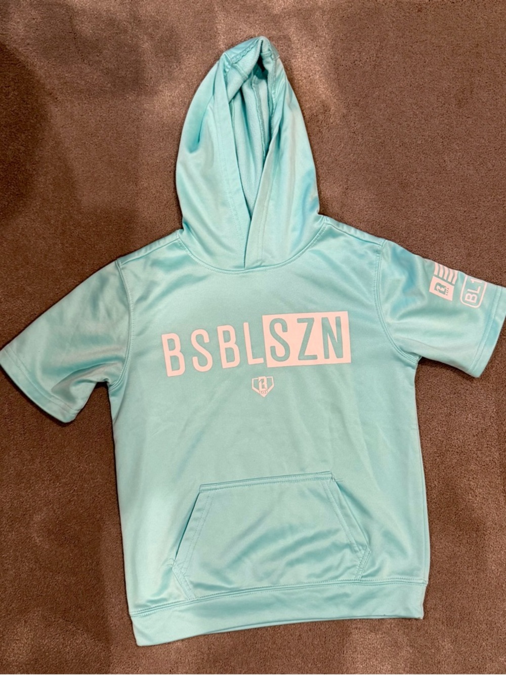 BSBLSZN Aqua Kids' Short-Sleeve Hoodie